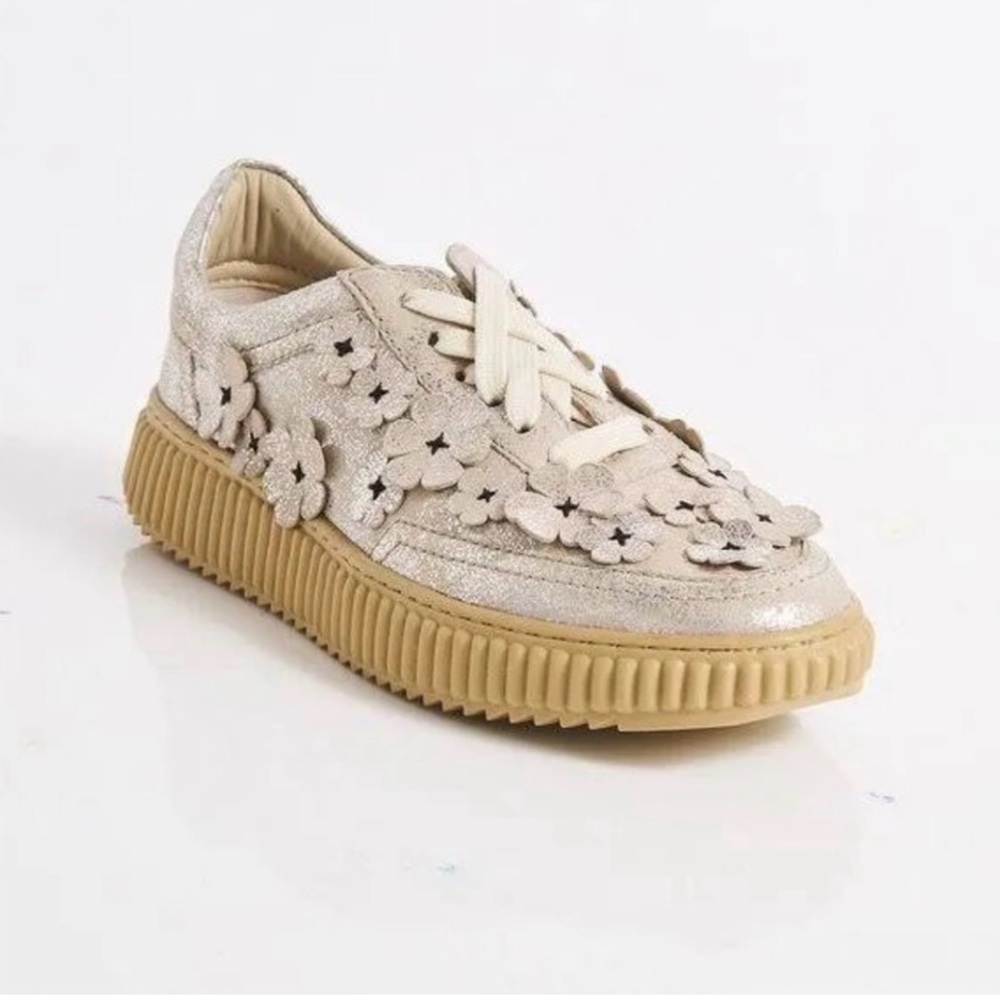 Free People Wallflower Wimberly Sneakers in Champagne Metallic - Picture 2 of 6
